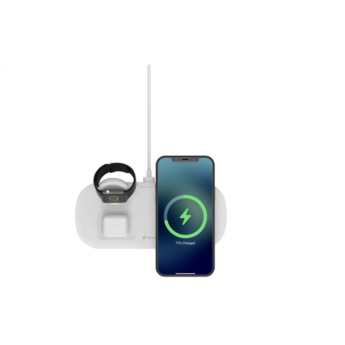 Devia ST346552 Qi univerzális fehér vezeték nélküli töltő állomás #4