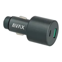 AVAX CC663B CARLY+ 63W Autós töltő USB A (QC)+Type C (PD), fekete