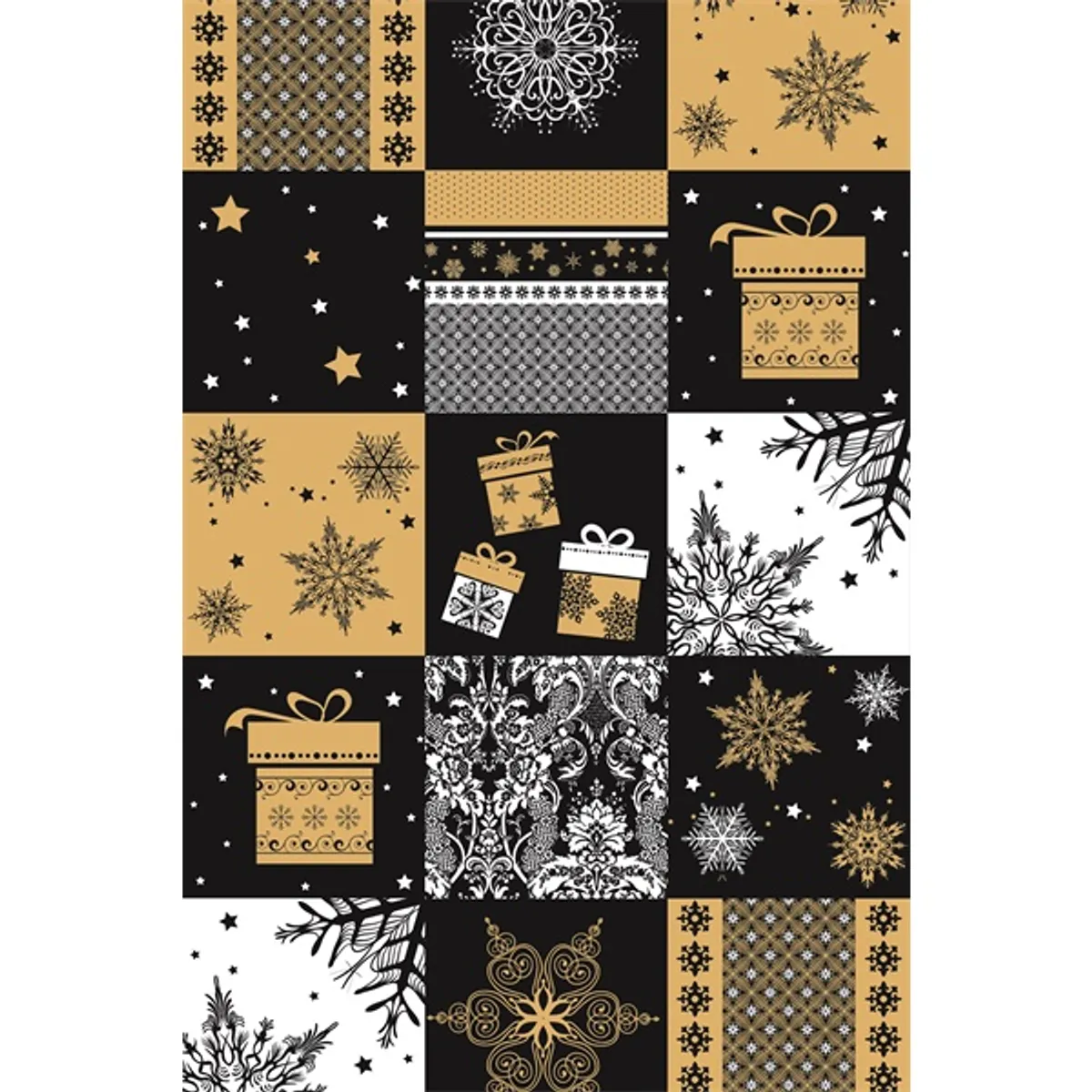 IRIS Karácsonyi tekercses METAL csomagolópapír,  200x70cm, különböző mintákkal, 60g/m2 #2