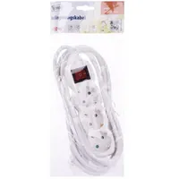 Emos P1323R 3 aljzat 3méter 1,5mm2 kapcsolós fehér hosszabbító #2