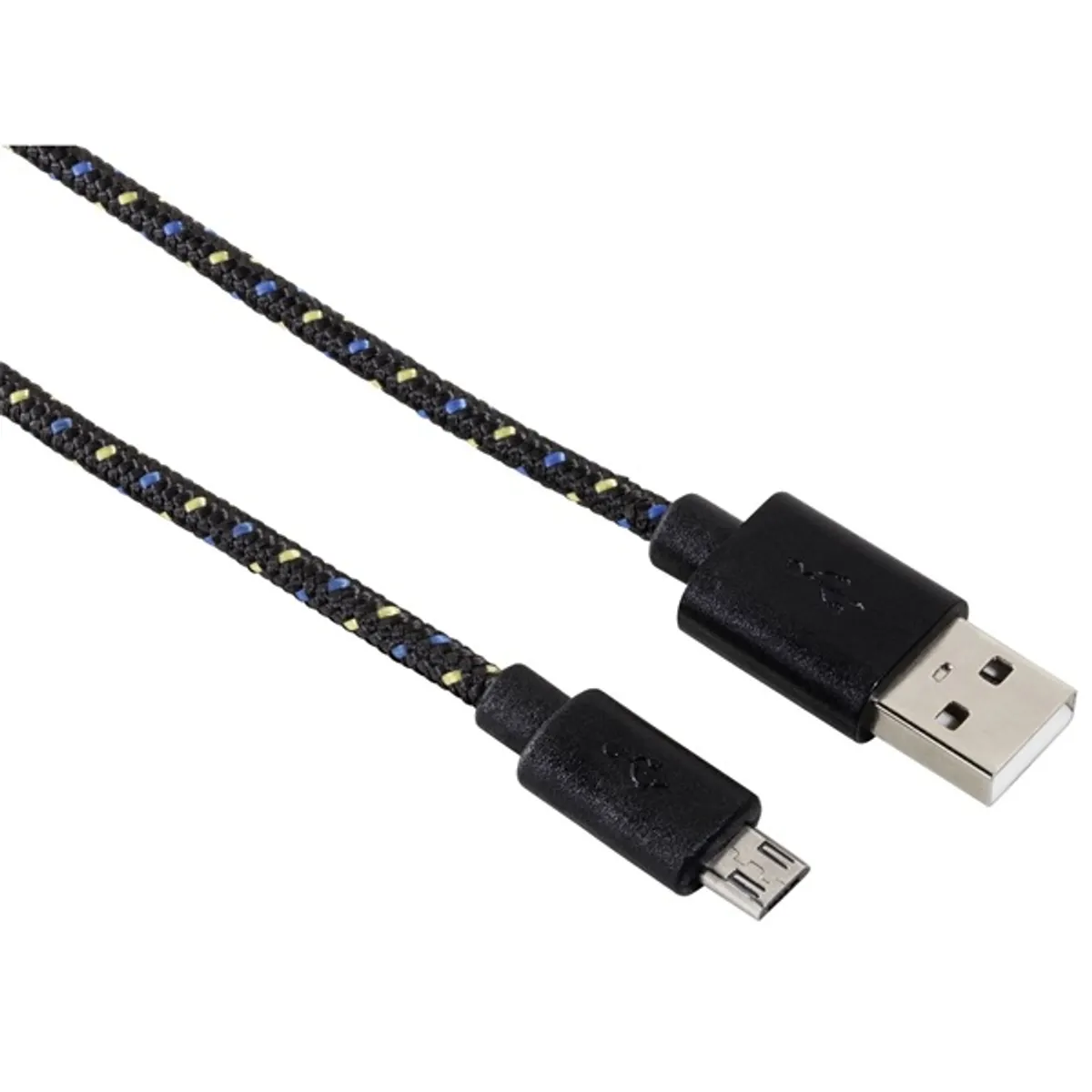 Hama 00020074 micro USB - USB A 1m fekete szövet adatkábel #1