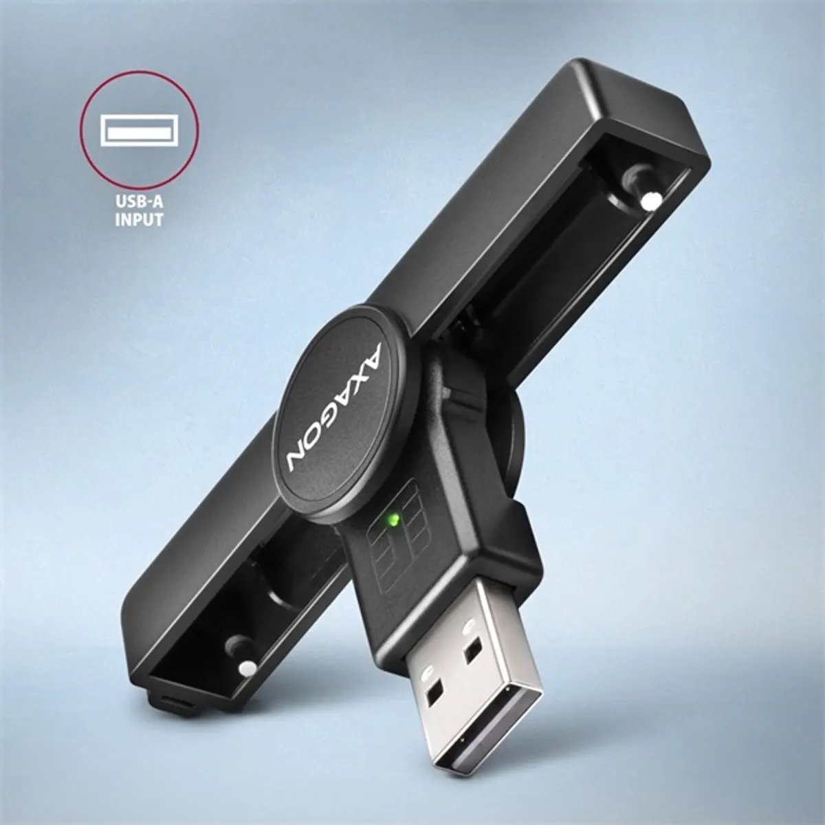 Axagon CRE-SMPA USB Smart card PocketReader okos kártyaolvasó #2