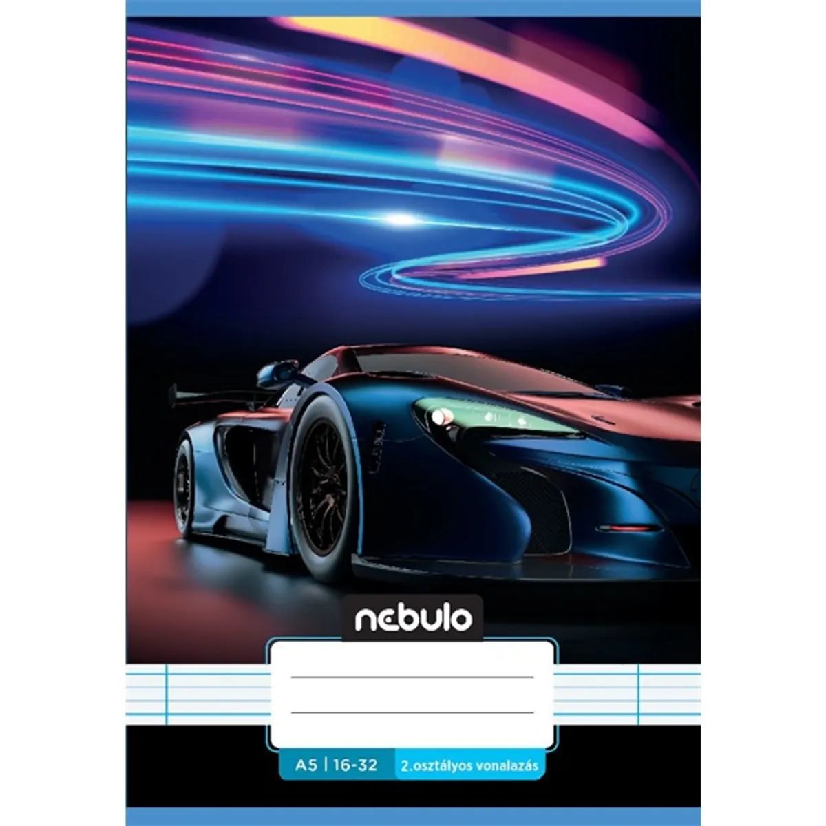 Nebulo Vagány minták A5 2. osztályos 16-32 tűzött vonalas füzet #4