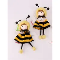 IRIS dekor akasztós méhecske lány+virág 2 féle szín 17cm