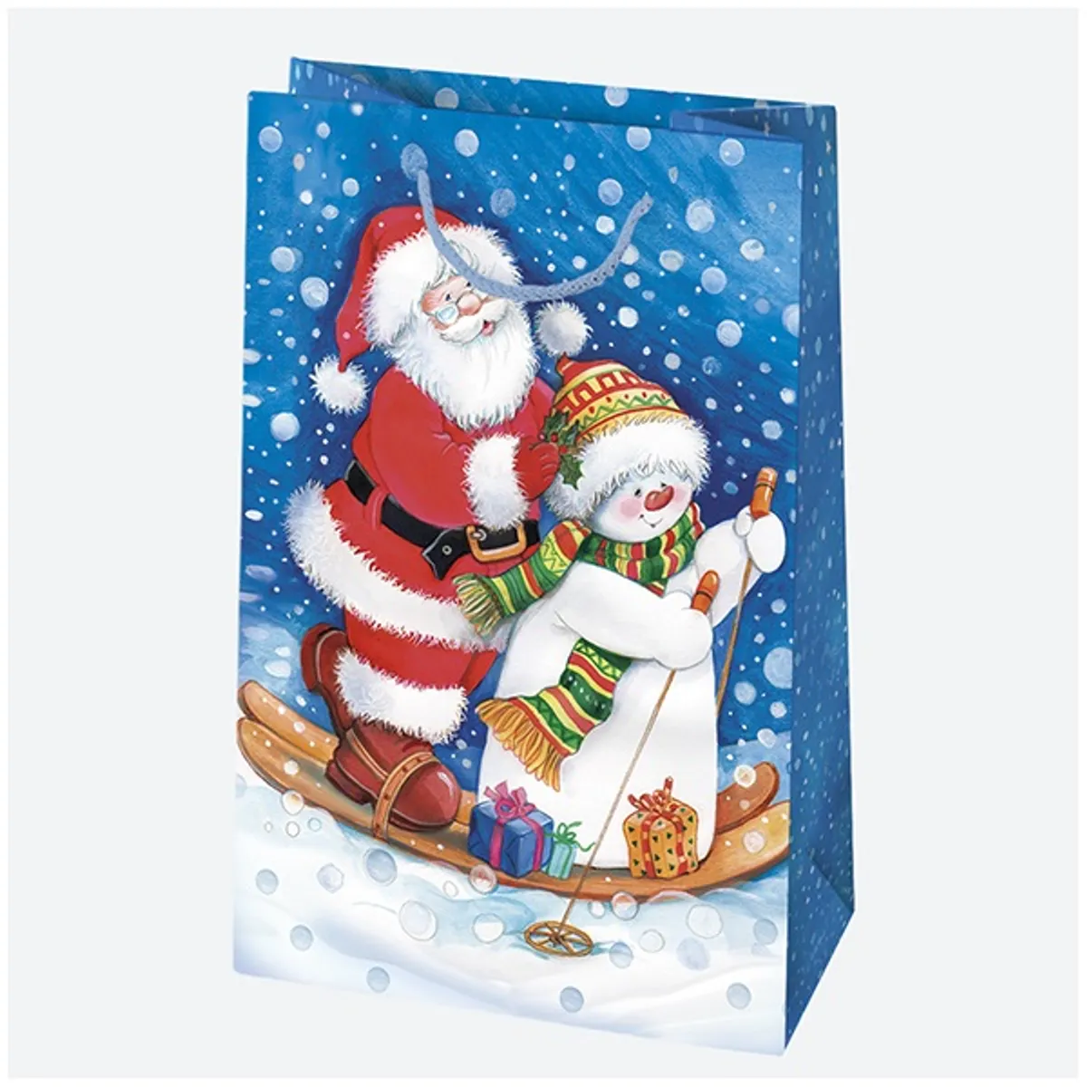 IRIS Karácsonyi ajándéktasak, 160x240x70 mm, különböző színekben és mintával #9