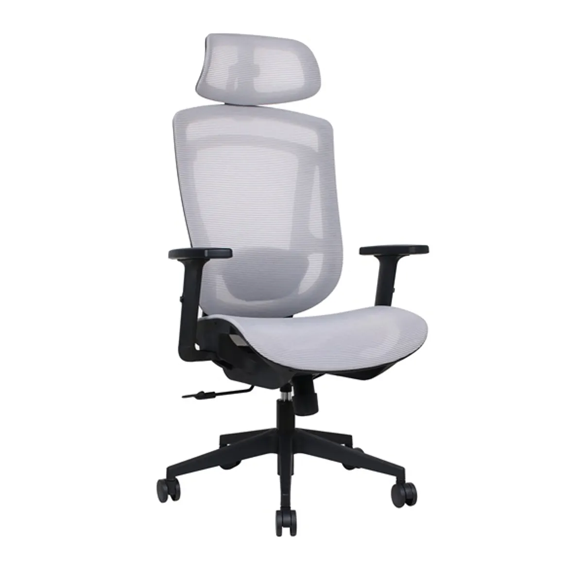 IRISOffice Nimbus szürke ergonómikus, szövet-hálós irodai forgószék fej és háttámasszal #2