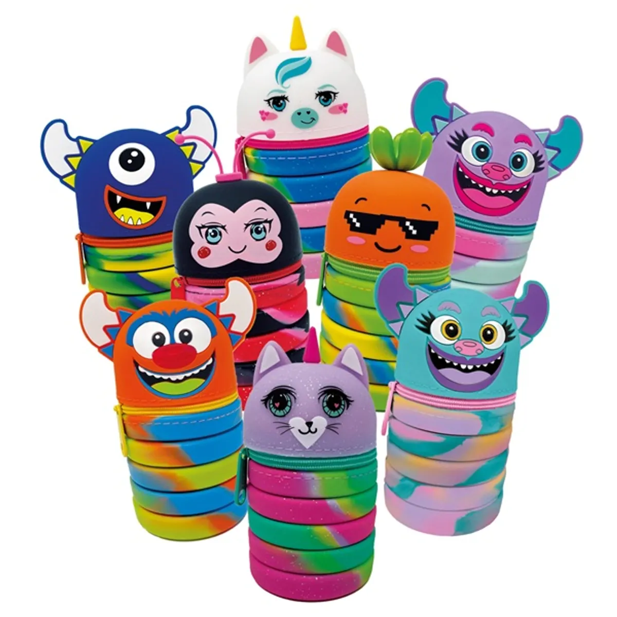 Mitama 19x7 cm különféle mintás harmonika tolltartó #2