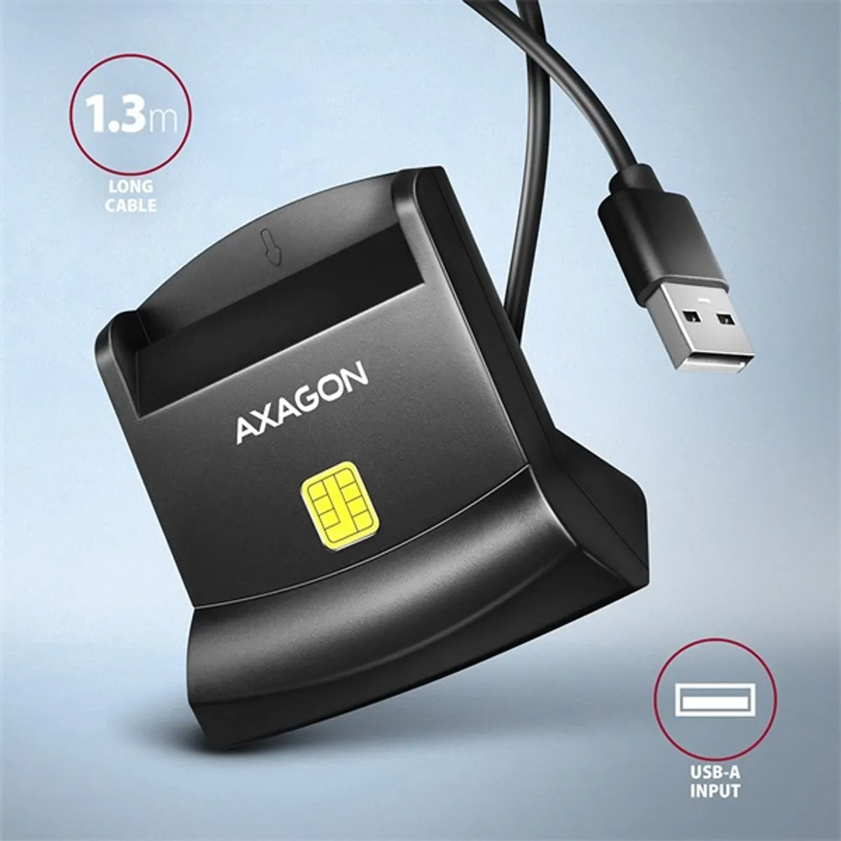Axagon CRE-SM4N USB Smart card StandReader okos kártyaolvasó #4