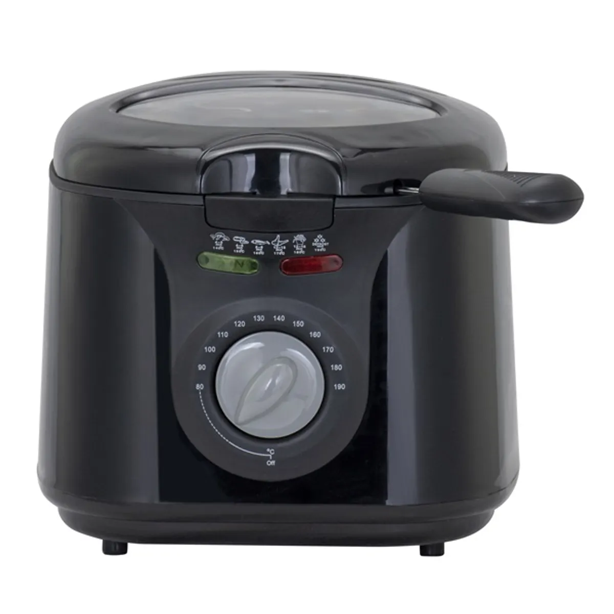 Hausberg HB-1331NG 2.5 literes 1450W ablakos fekete elektromos olajsütő #2