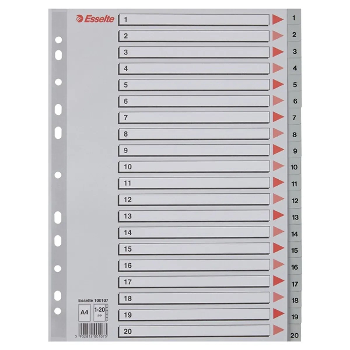 Esselte A4 1-20 műanyag regiszter #1