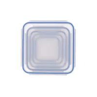 TOO KT-141 5 db-os négyzet ételtároló doboz szett 400ml+700ml+1.200ml+2.000ml+3.000ml #2