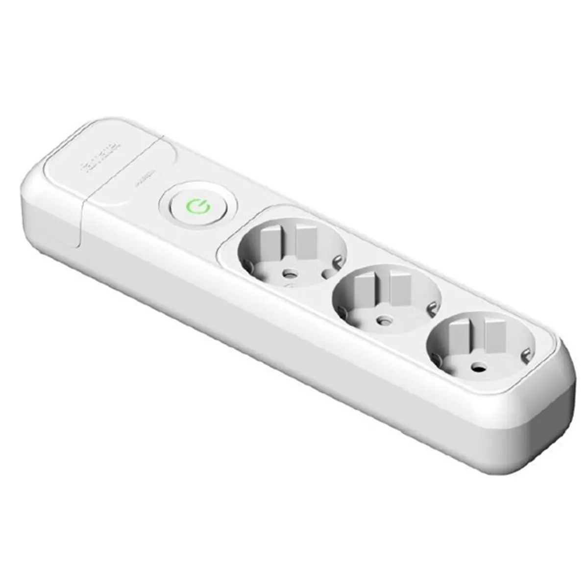 FAMATEL 2523 kapcsolóval fehér 16A-250V hármas földelt szerelhető elosztó #1