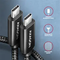 Axagon BUCM2-CM25AB 2,5m USB C fekete adat- és töltőkábel #3