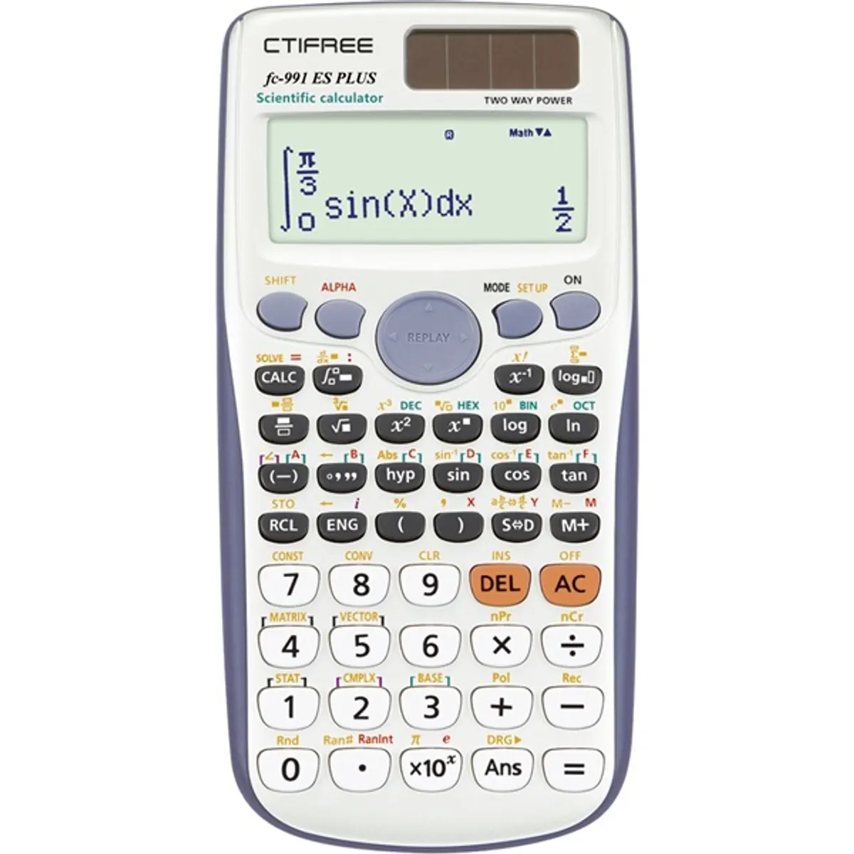 CTIFREE FC-991 ES PLUS 2nd tudományos számológép, 77x161mm, dual power, 2 év garancia #2