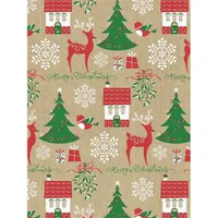 IRIS Karácsonyi tekercses KRAFT csomagolópapír,  200x70cm, különböző mintákkal, 60g/m2 #5