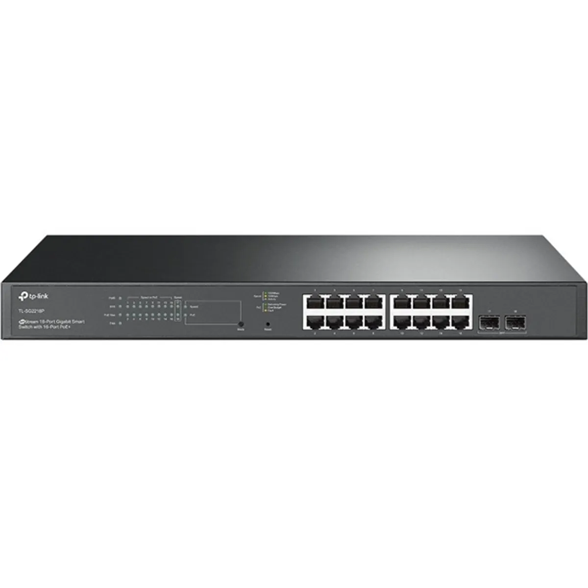 TP-Link TL-SG2218P JetStream 16xGbE PoE+ LAN, 2xGbE SFP port smart menedzselhető PoE+ switch #1
