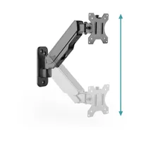 DIGITUS gázrugós fali univerzális (VESA 75/100) 1-es fekete monitor tartó konzol #2