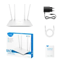 CUDY WR1200 kétsávos AC1200 WIFI fehér router #5