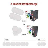 Emos GoSmart Hexagon, indító készlet, 10 rész, 19 W, RGBIC dimmelhető, WiFi LED lámpa #7