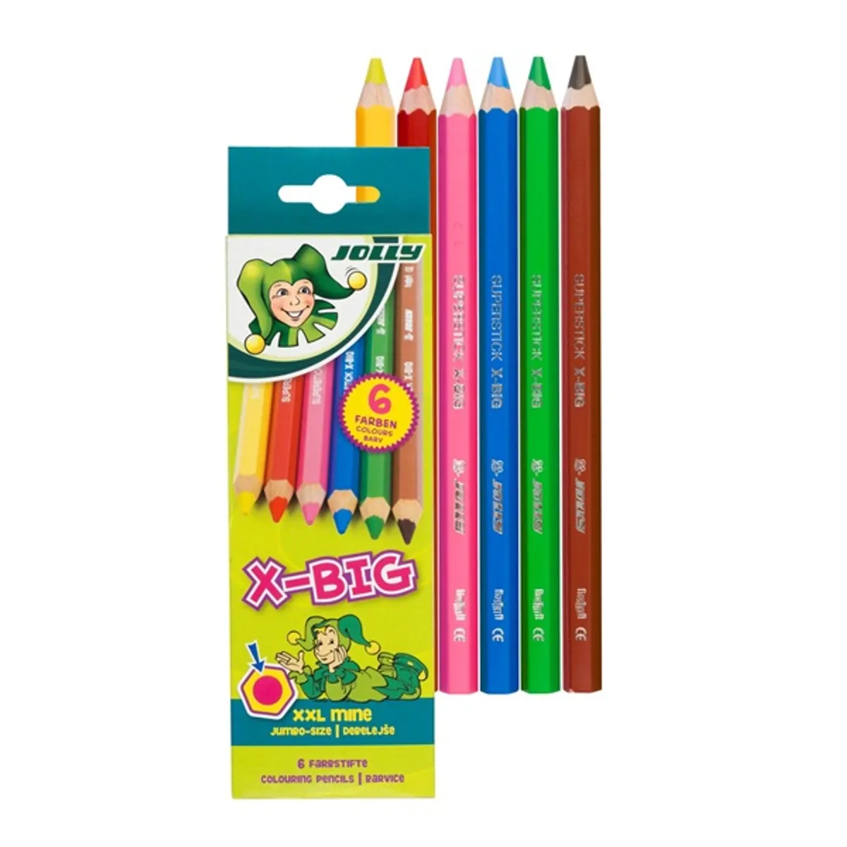 Jolly X-Big extra vastag 6 darabos színesceruza készlet #2