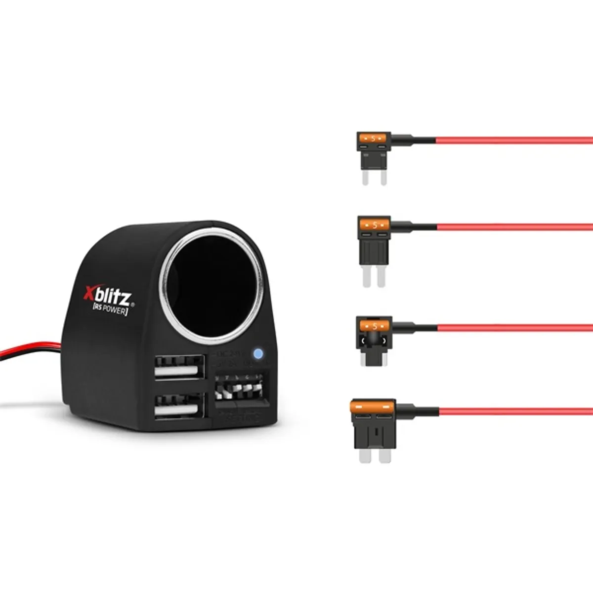 Xblitz R5 multifunkciós fekete autós gyorstöltő #1