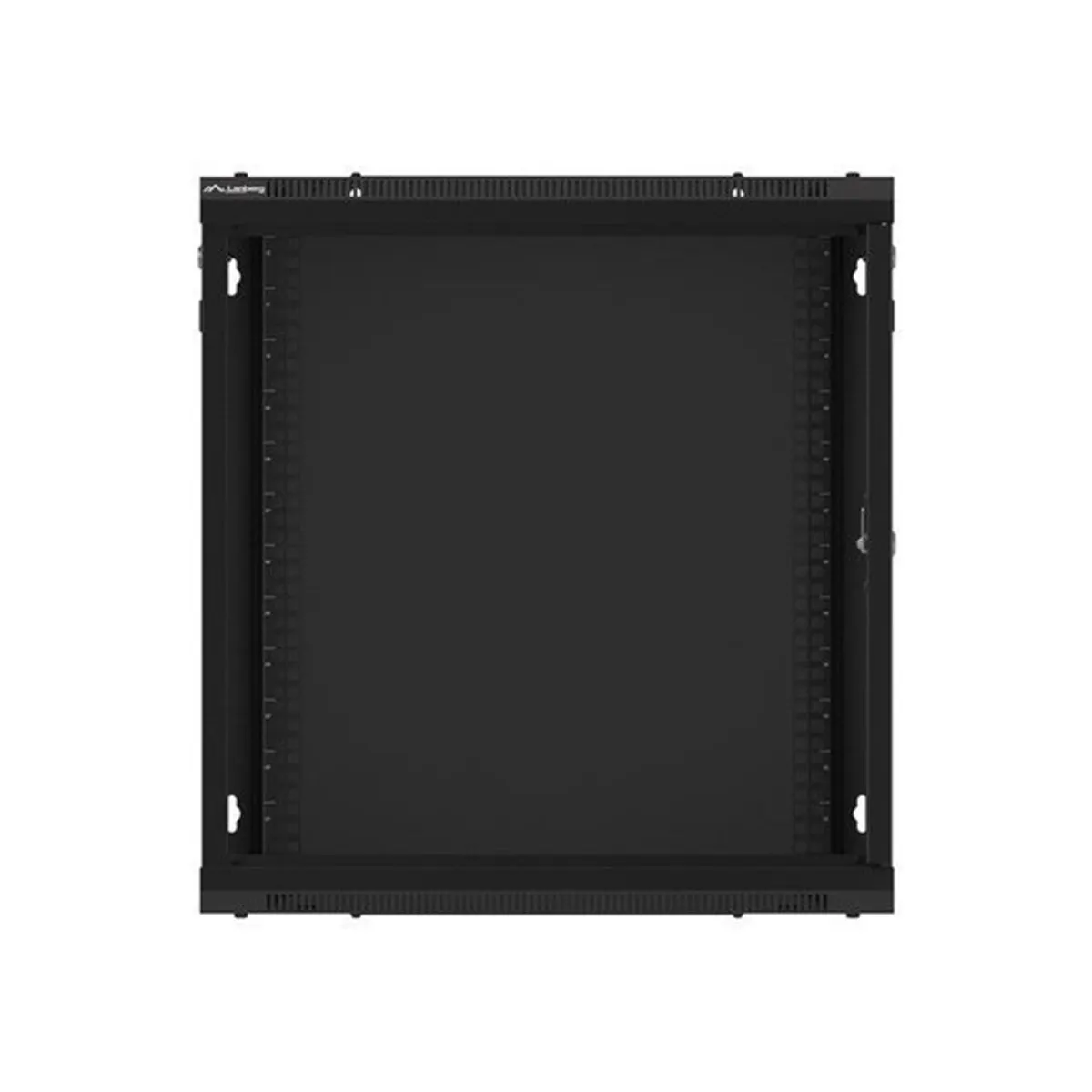 Lanberg WF01-6612-10B 19" 12U SZÉL:600mm MÉLY:600mm MAG:640mm lapraszerelt üvegajtós fekete fali rack szekrény #8