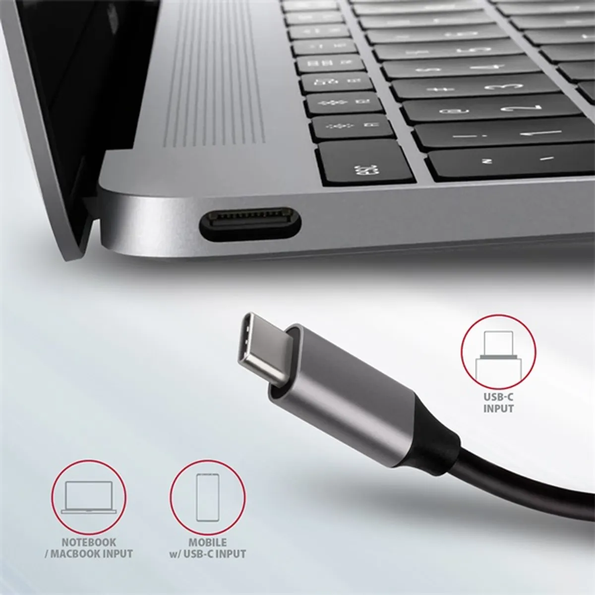 Axagon HMC-6M2 SUPERSPEED USB-C COMBO ezüstfekete  6IN1 HUB #8