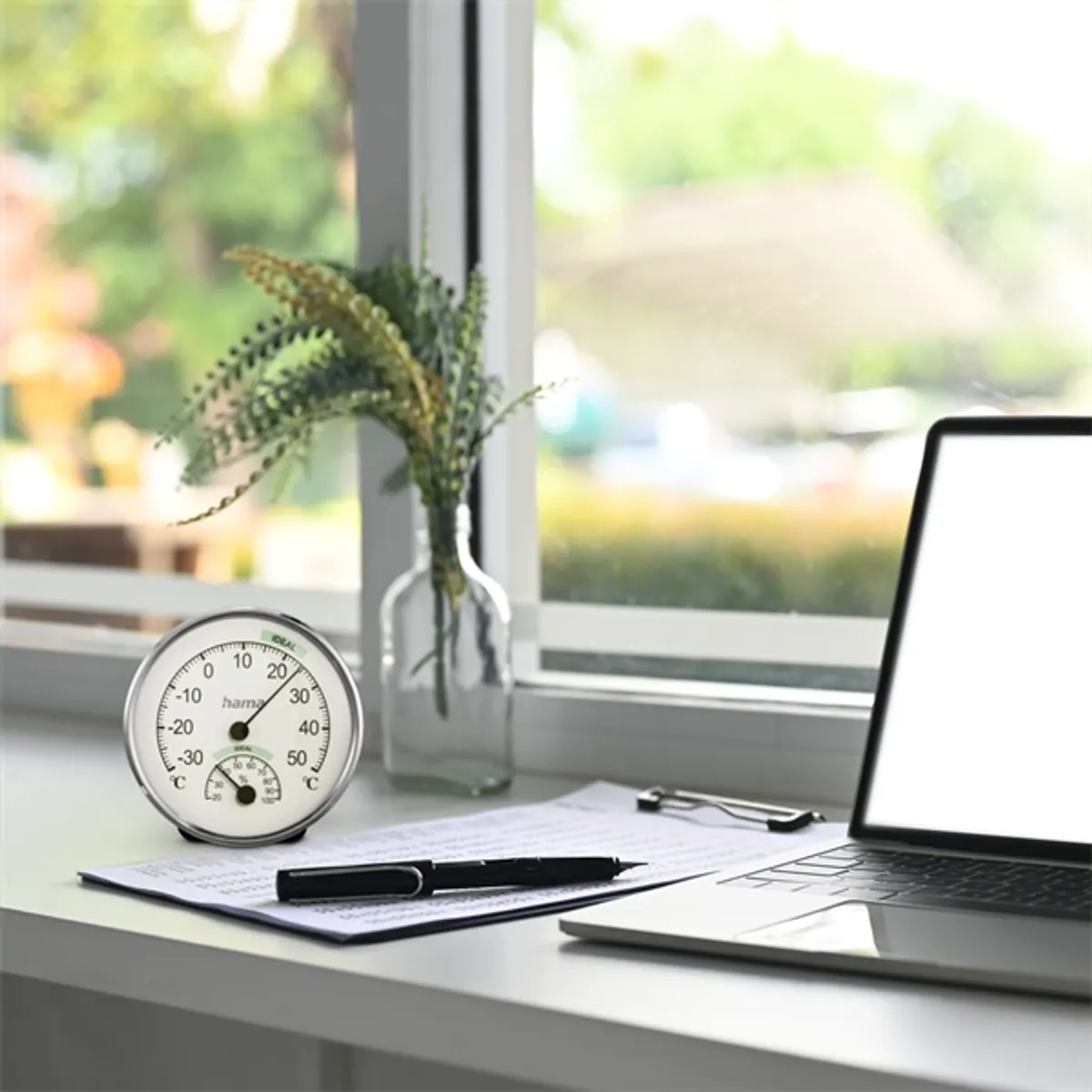 Hama 00222235 CHIOS ezüst analóg hőmérséklet és páratartalom mérő #3