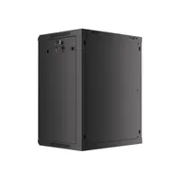 Lanberg WF01-6415-10B 19" 15U SZÉL:600mm MÉLY:450mm MAG:774mm lapraszerelt üvegajtós fekete fali rack szekrény #9