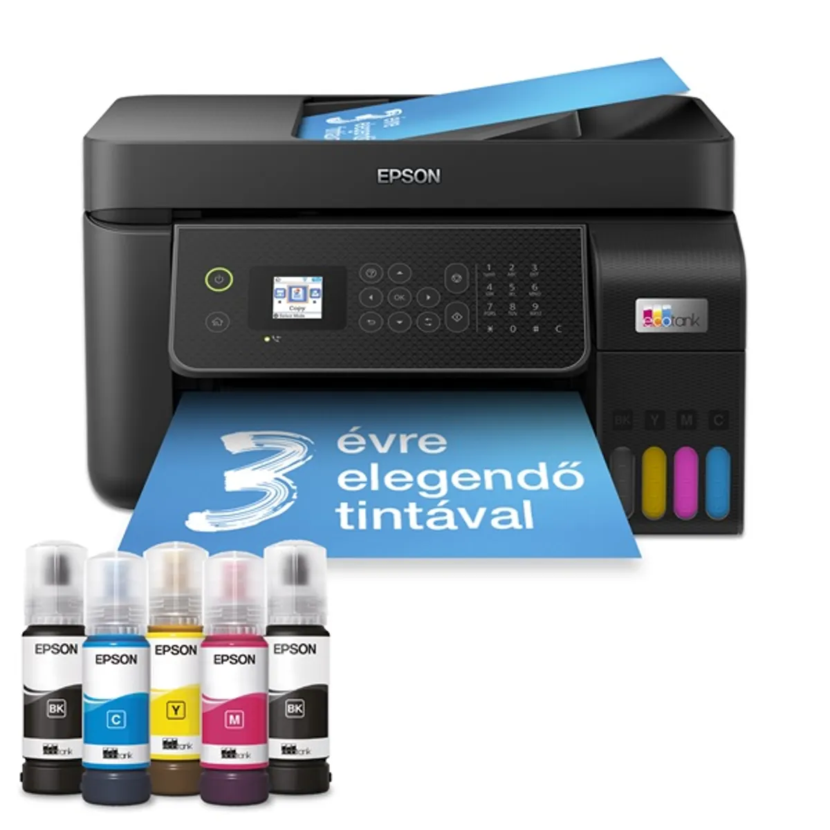 Epson EcoTank L5310 színes nyomtató MFP, WiFi/LAN, 8100/6500 oldal tinta a dobozban #2