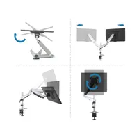 DIGITUS gázrugós C-bilincses univerzális (VESA 75/100) 1-es ezüst monitor tartó konzol #4