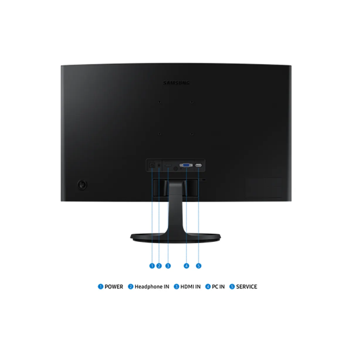 Samsung 24" LS24D360GAUXEN Essential S3 S36C FHD VA VGA/HDMI ívelt monitor #5