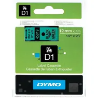 Dymo D1 12mmx7m fekete/zöld feliratozógép szalag #1