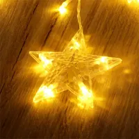 Iris Csillag alakú fix fényű/2,5m/távirányítós/meleg fehér/12db LED-es USB-s fényfüzér, fénydekoráció #5