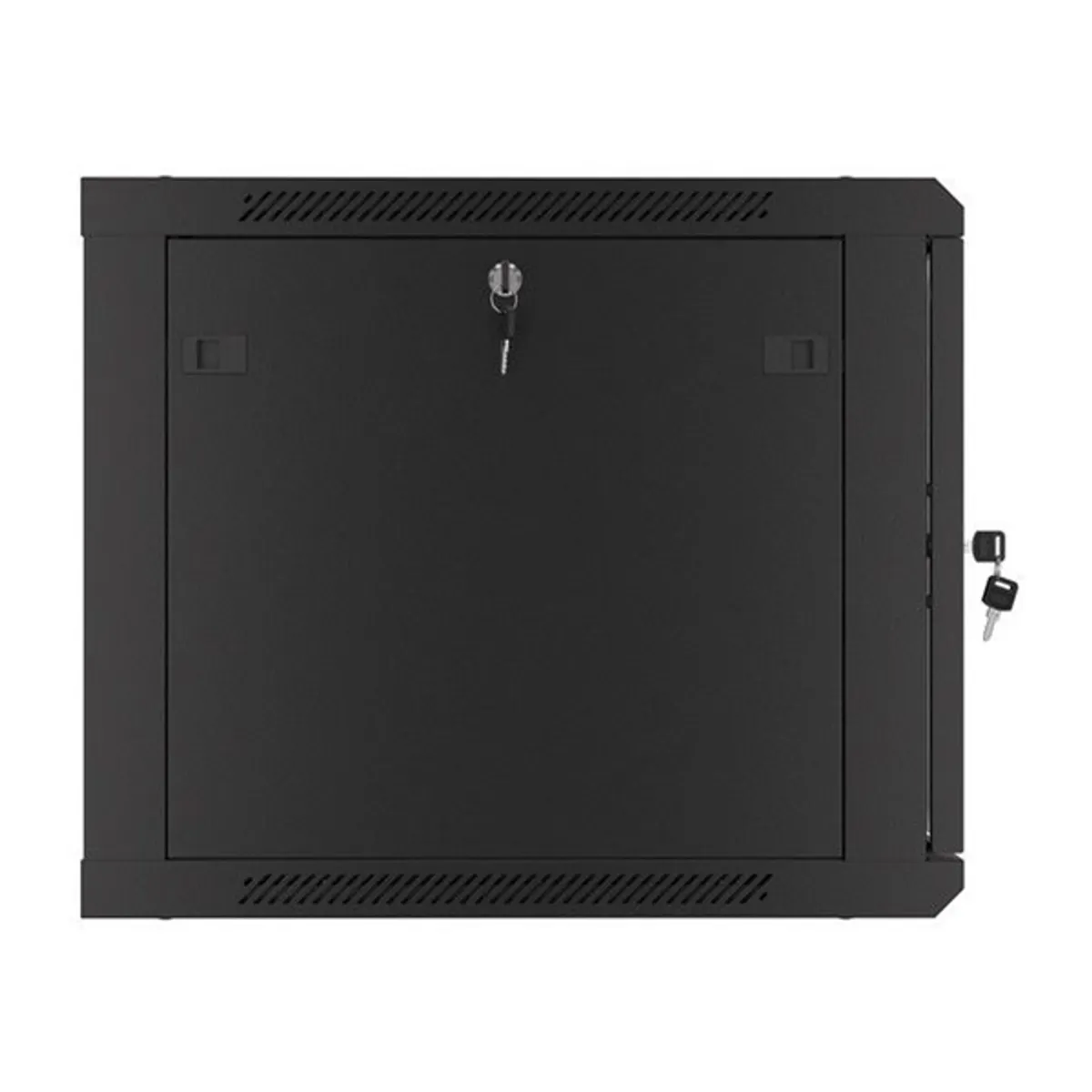 Lanberg WF01-6609-10B 19" 9U SZÉL:600mm MÉLY:600mm MAG:512mm lapraszerelt üvegajtós fekete fali rack szekrény #6
