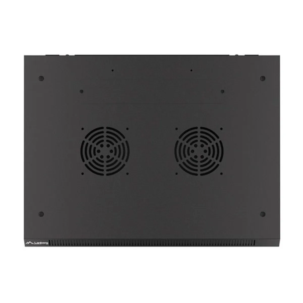 Lanberg WF01-6409-00B 19" 9U SZÉL:600mm MÉLY:450mm MAG:512mm lapraszerelt fémajtós fekete fali rack szekrény #9