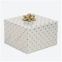 IRIS tekercses csomagoló fényes papír, henger, arany/ezüst, különböző mintákkal, 200x70cm, 60g/m2 #9