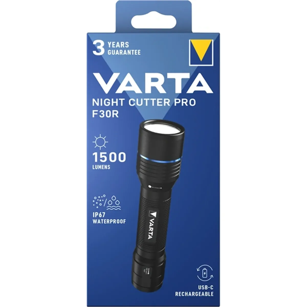 Varta 18921101111 Night Cutter Pro F30R LED újratölthető zseblámpa #1