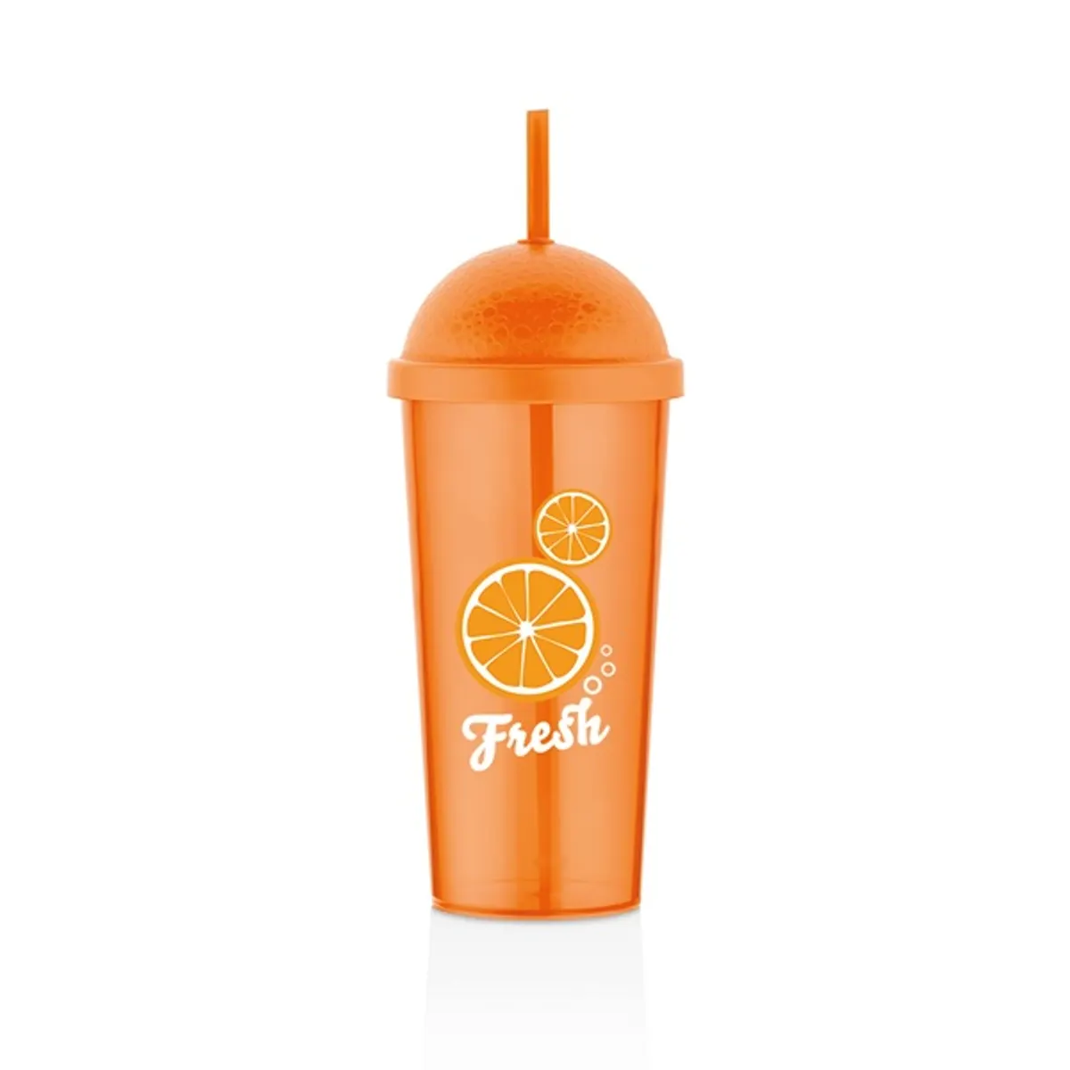 IRIS L-0088 Fresh Orange pohár szívószállal 700ml #1