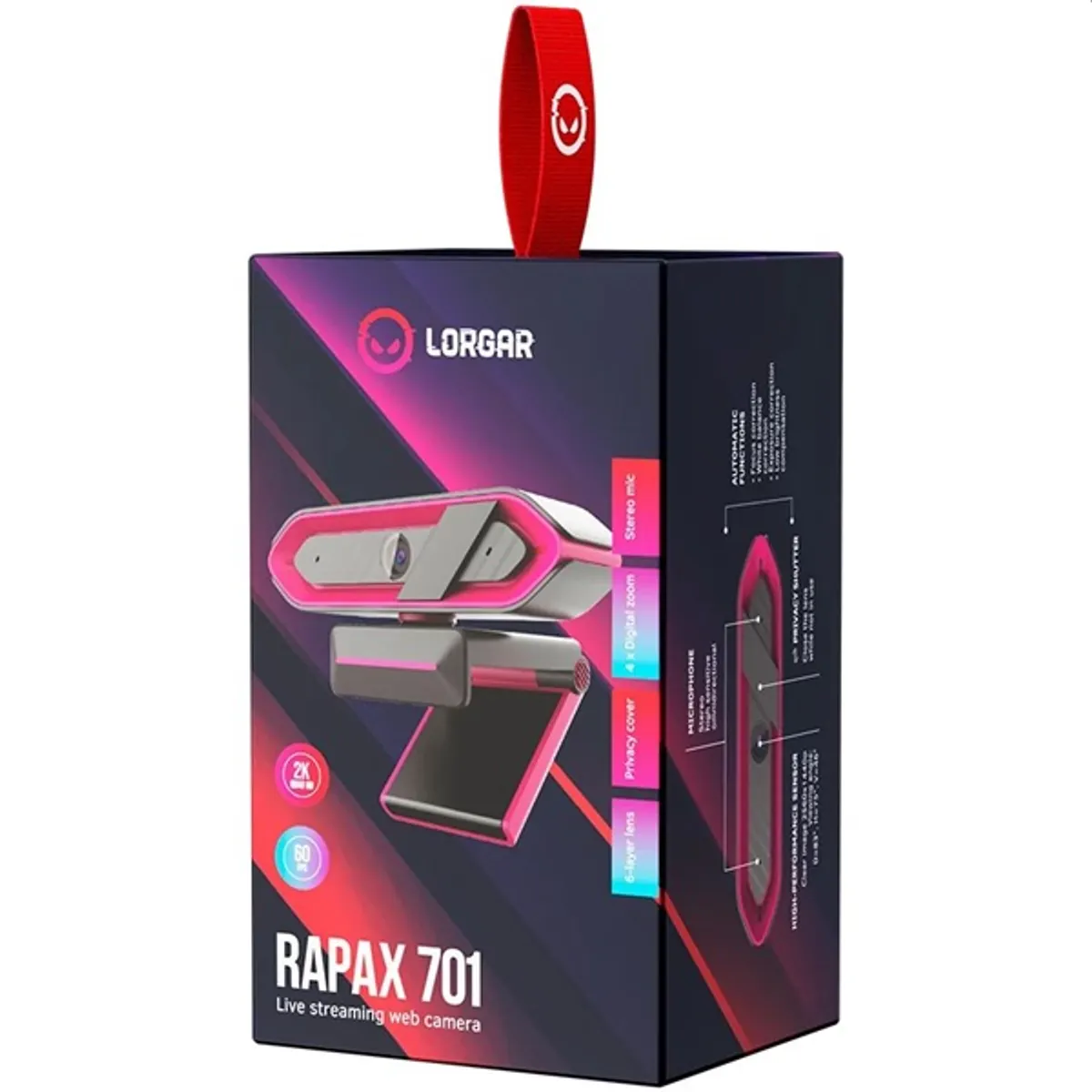 Lorgar Rapax 701 QHD 1440p pink webkamera #6