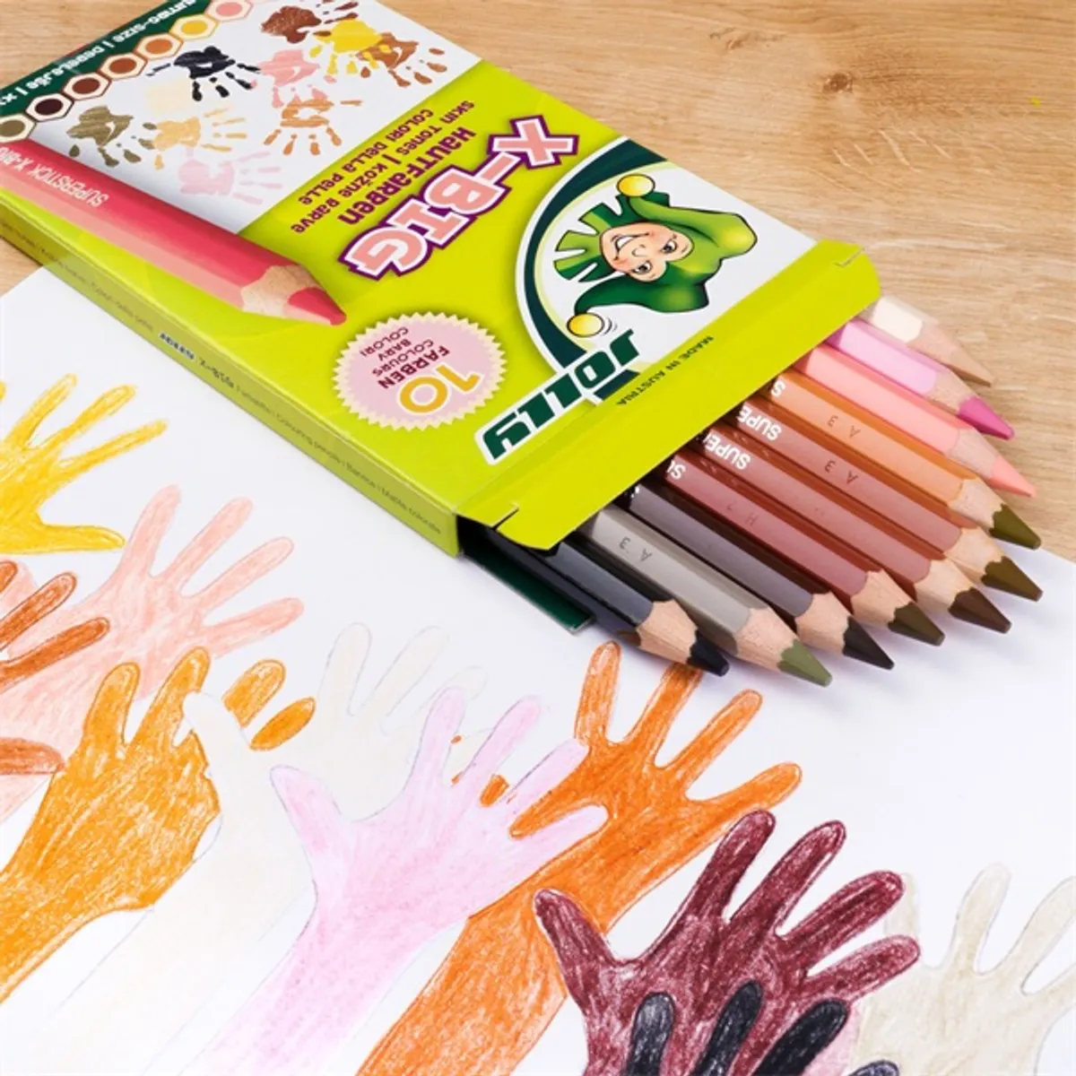 Jolly X-Big Skin Tones extra vastag 10 darabos színesceruza készlet #5