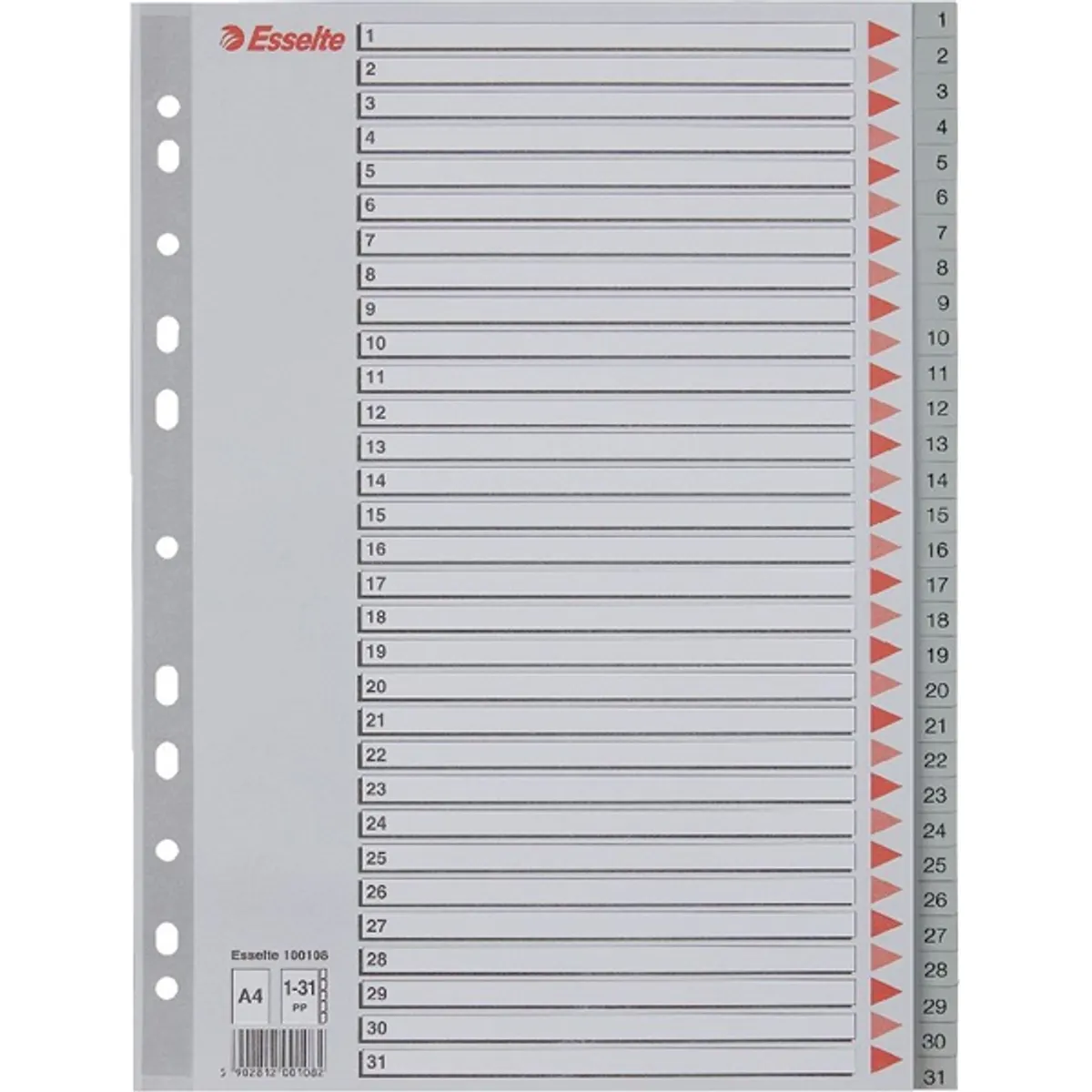 Esselte A4  1-31 műanyag regiszter #1