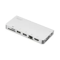 DIGITUS DA-70866 USB-C utazó 8 portos univerzális notebook dokkoló állomás