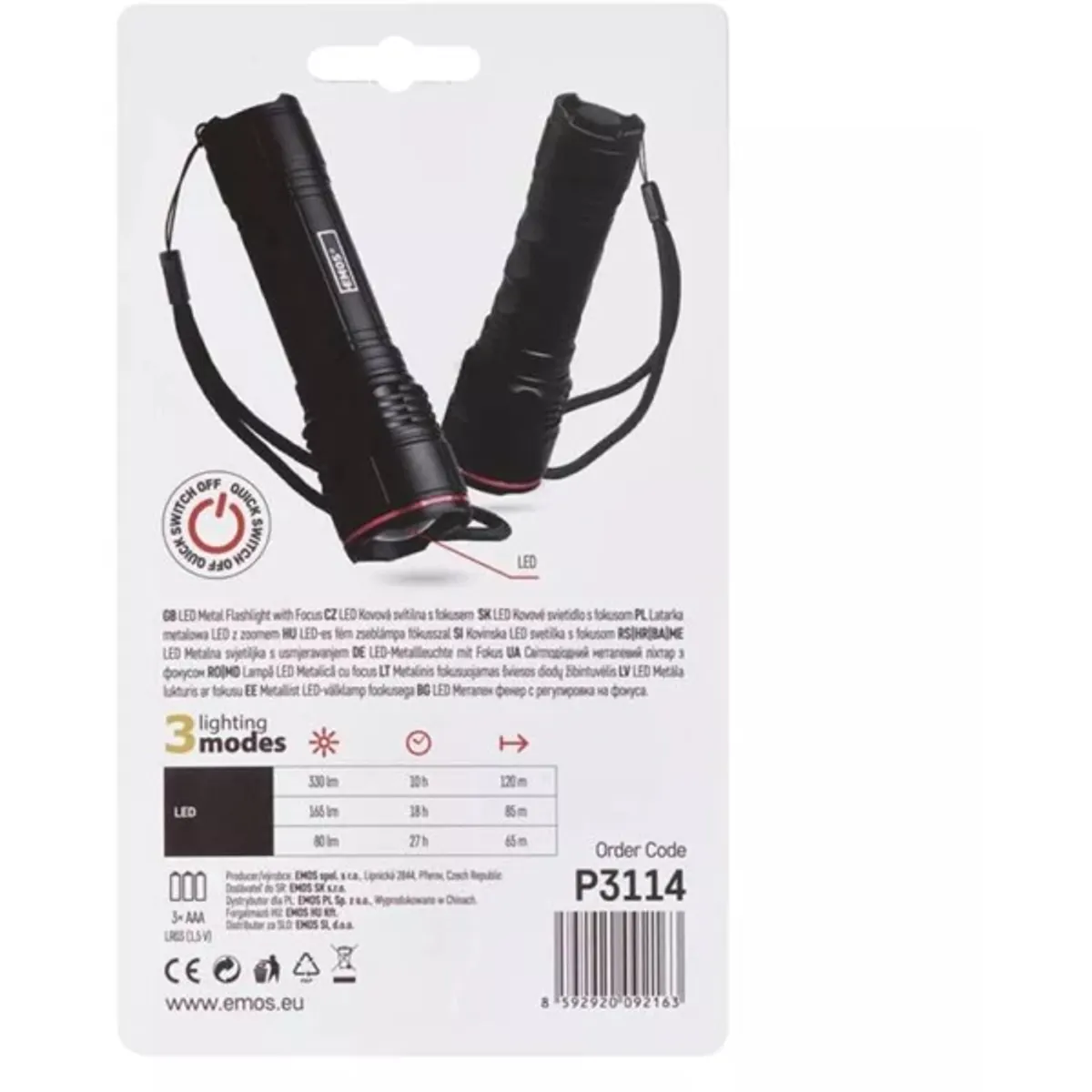 Emos P3114 330lm 3xAAA fókuszálható elemlámpa #4