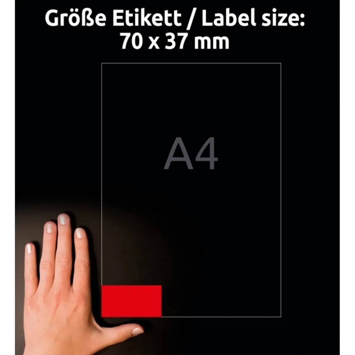 Avery 3448-10 70x37mm 240db-os piros univerzális etikett #5