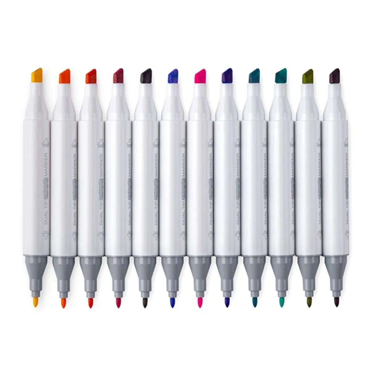 Jolly Airbrush Textile 12 darabos kétvégű színes textilmarker utántöltő készlet #3