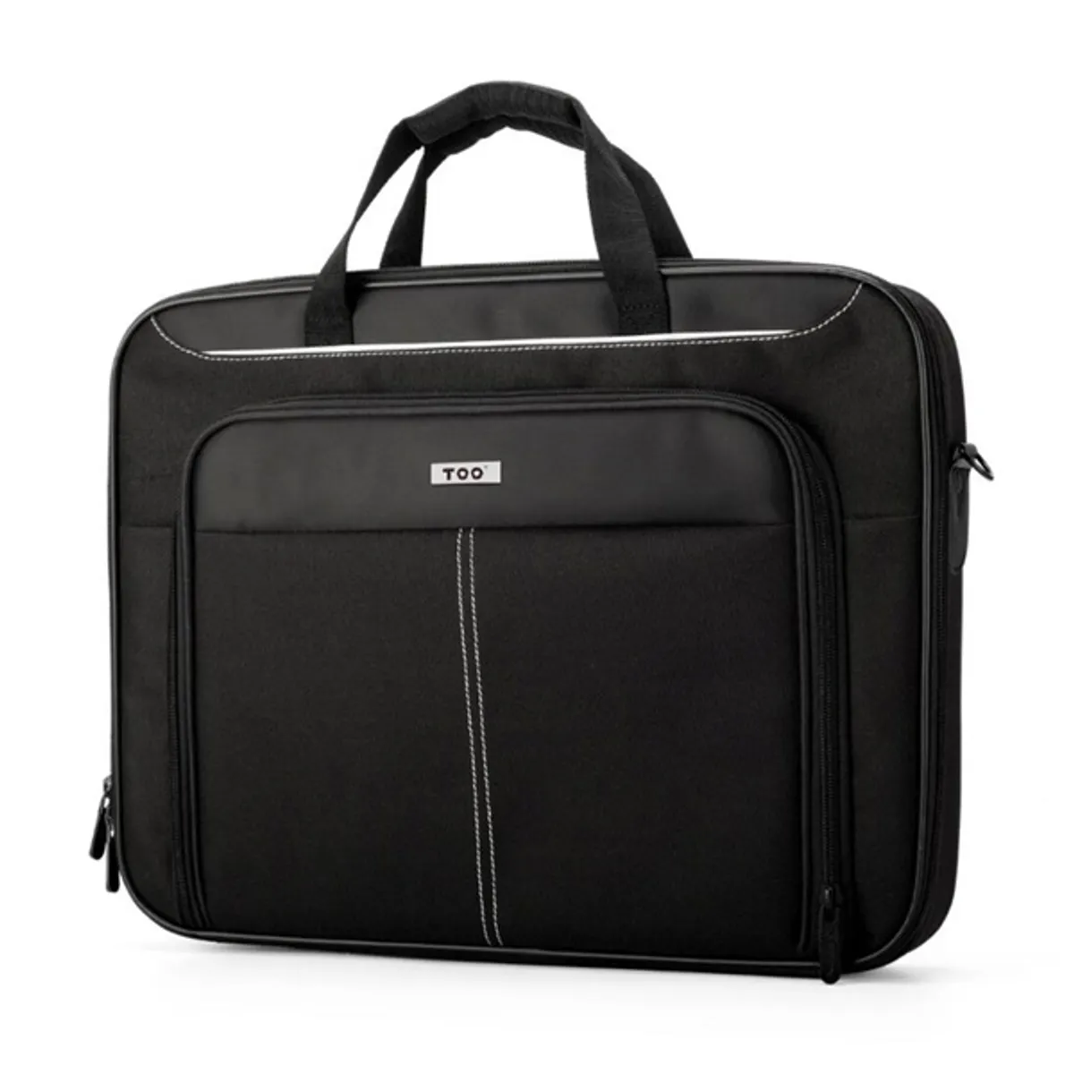 TOO 15,6" fekete notebook táska fehér dekor csíkkal #2
