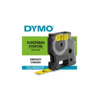 Dymo D1 12mmx7m fekete/sárga feliratozógép szalag #2