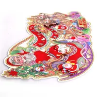 Iris 3D Mikulás mintás/24x45cm 2db karton dekoráció #4