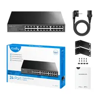 CUDY GS1024 24 portos Gigabit, VLAN/Extend mód, fém ház, fekete asztali Switch #4